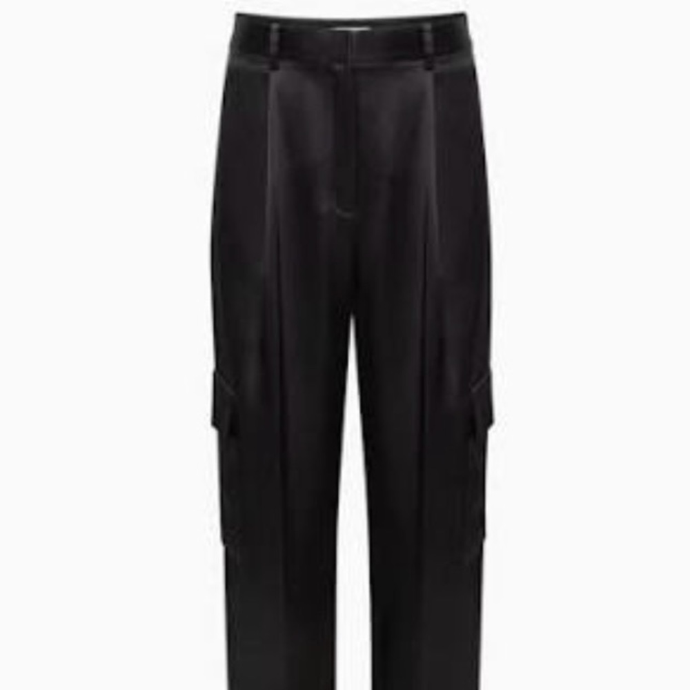 Babaton Black Straight-Leg Cargo Pants